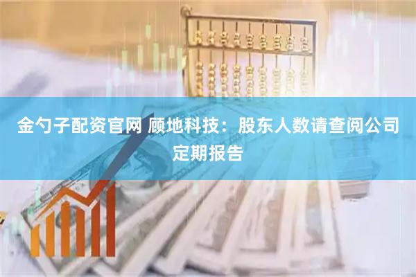 金勺子配资官网 顾地科技：股东人数请查阅公司定期报告