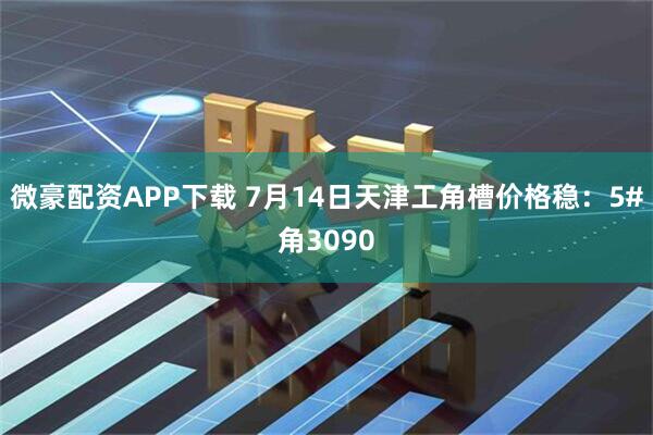 微豪配资APP下载 7月14日天津工角槽价格稳：5#角3090