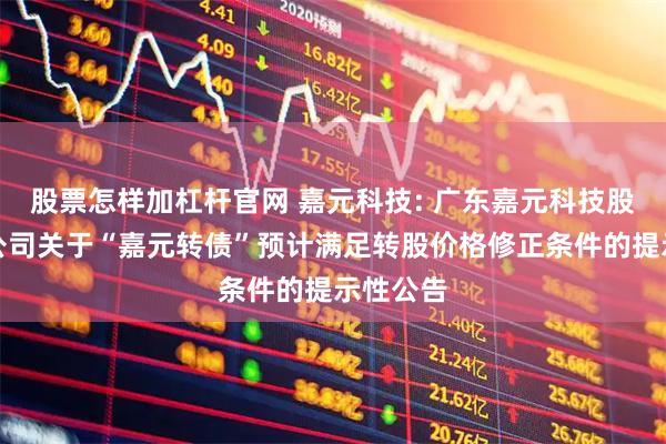 股票怎样加杠杆官网 嘉元科技: 广东嘉元科技股份有限公司关于“嘉元转债”预计满足转股价格修正条件的提示性公告